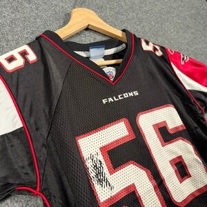Keith Brooking Atlanta Falcons Reebok Football Jersey Kids M Black 56 NFL Mesh‎